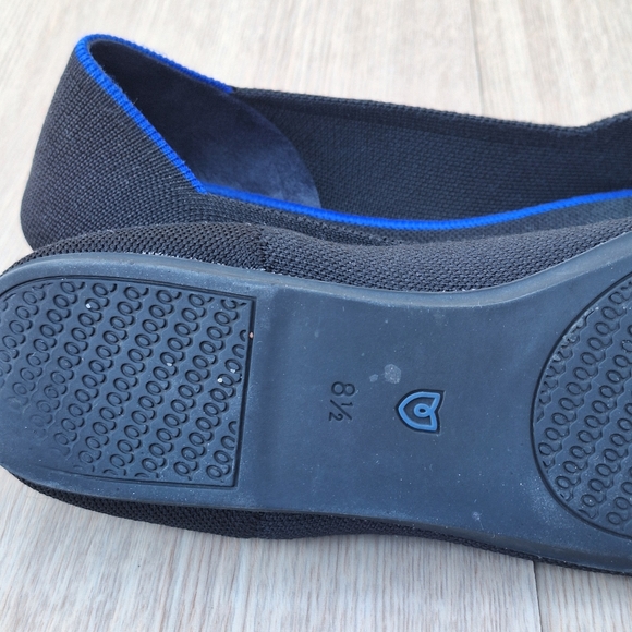 Rothys The Flat Birdseye Round Toe Shoes Black - Picture 7 of 7